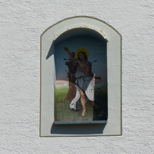 Holzfigur des Heiligen Sebastian