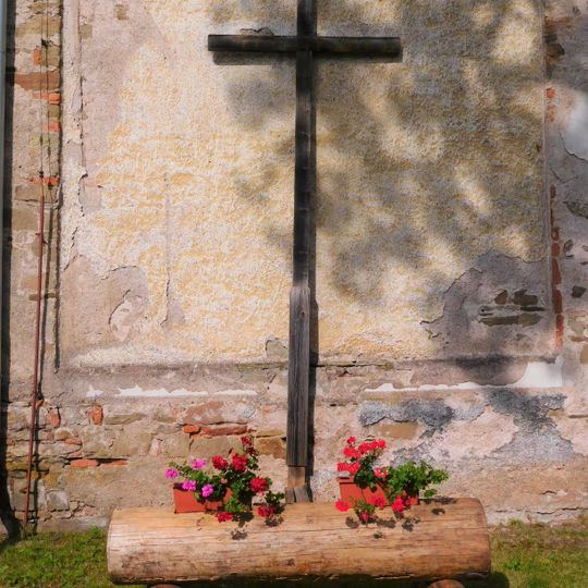 Wooden cross in Fořt