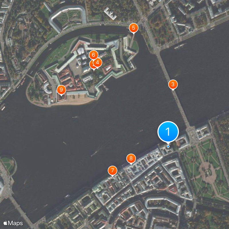 Palais de Marbre Carte