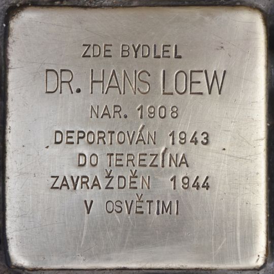 Stolperstein à la mémoire de Hans Loew