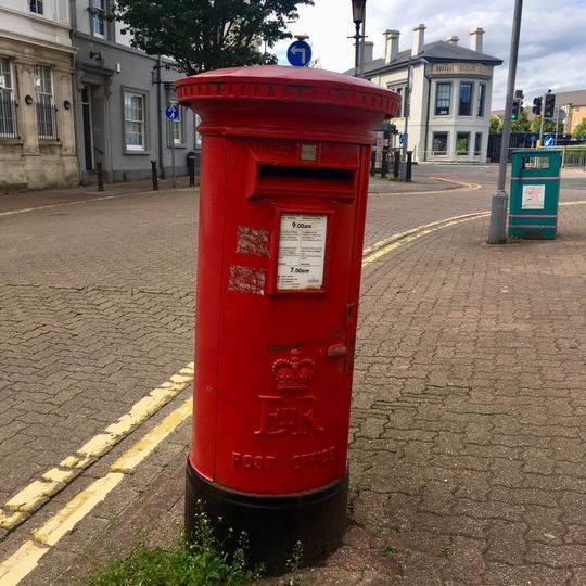 Pillar Box Outside Royal Bank of Scotland