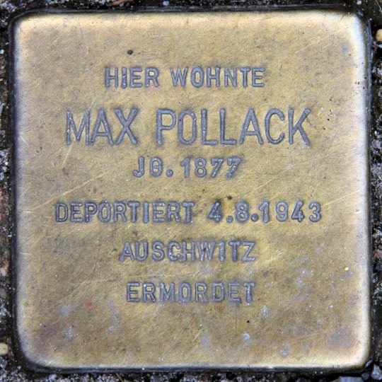 Stolperstein dedicated to Max Pollack