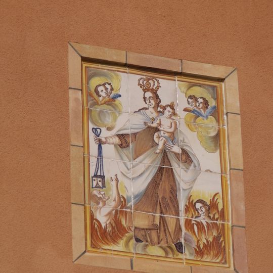 Ceramic panel of Our Lady of Mount Carmel