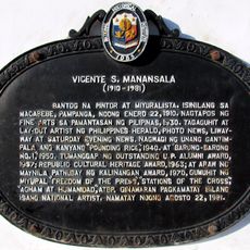 Vicente S. Manansala historical marker