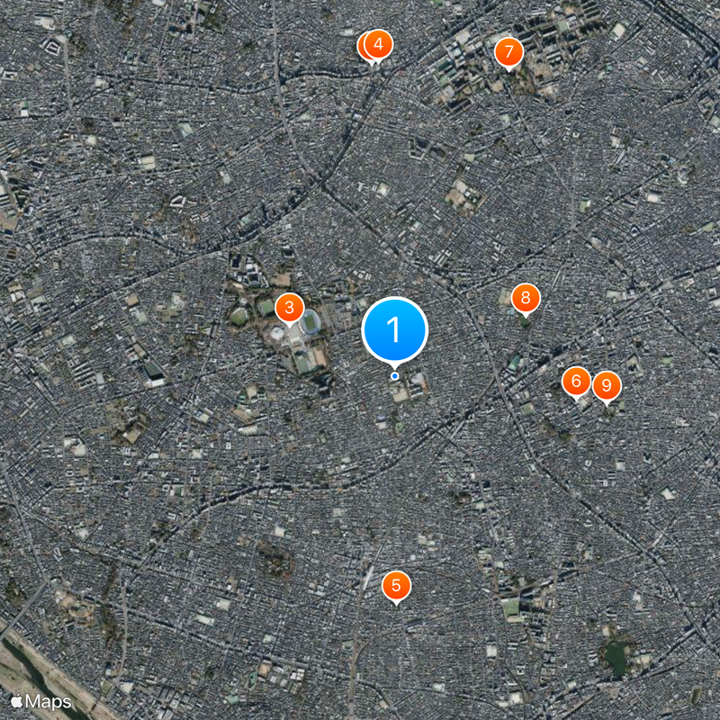 Tokyo Metropolitan University High School Map