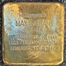 Stolperstein dedicated to Max Baran