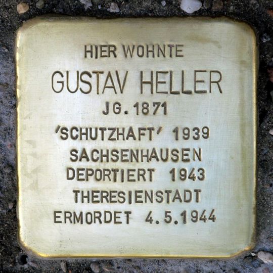 Stolperstein en memoria de Gustav Heller