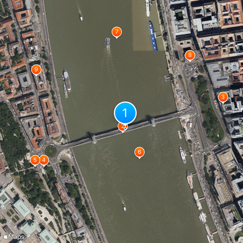 Széchenyi Chain Bridge Map