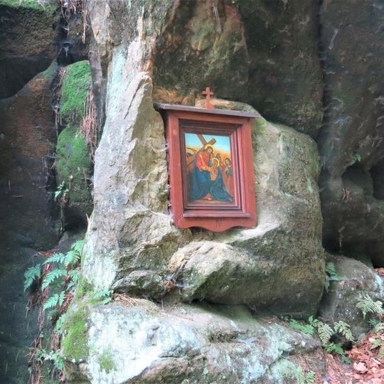 Obrázek IV. zastavení křížové cesty v areálu Bratrského oltáře