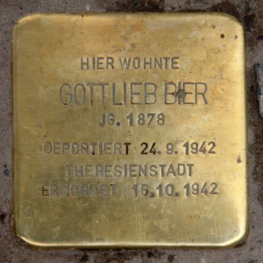 Stolperstein à la mémoire de Gottlieb Bier