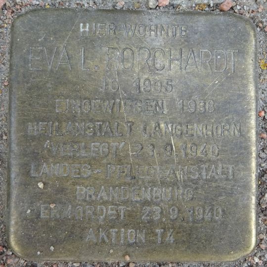 Stolperstein dedicated to Eva L. Borchardt