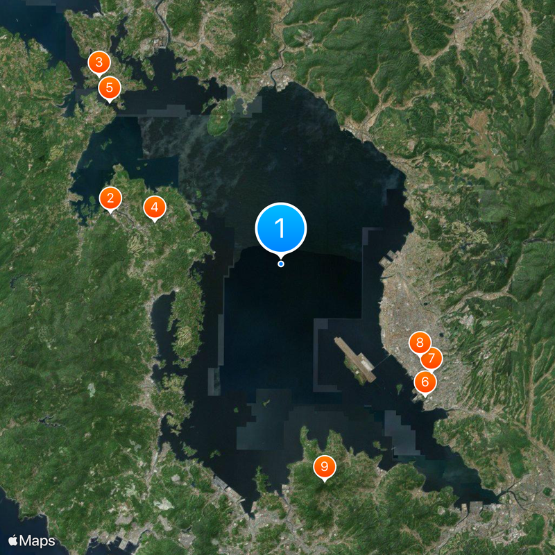 Ōmura Bay Map