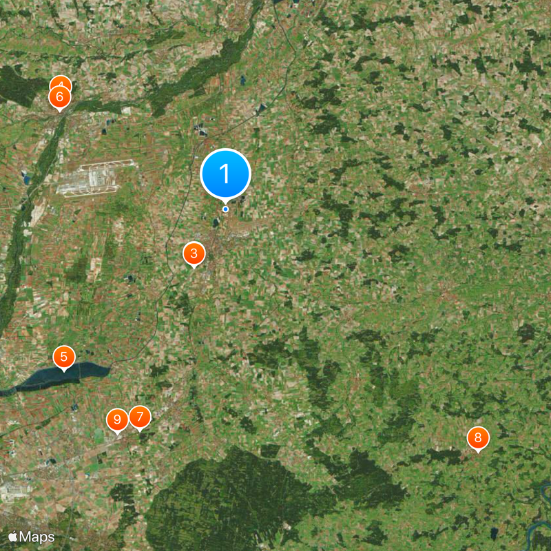 Circondario di Erding Mappa