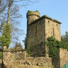 Three towers and linking wall in Shaw Park