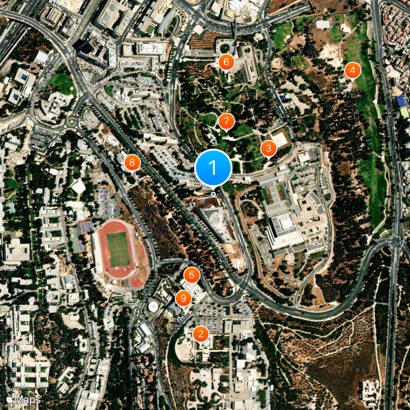 Biblioteca Nacional de Israel Mapa