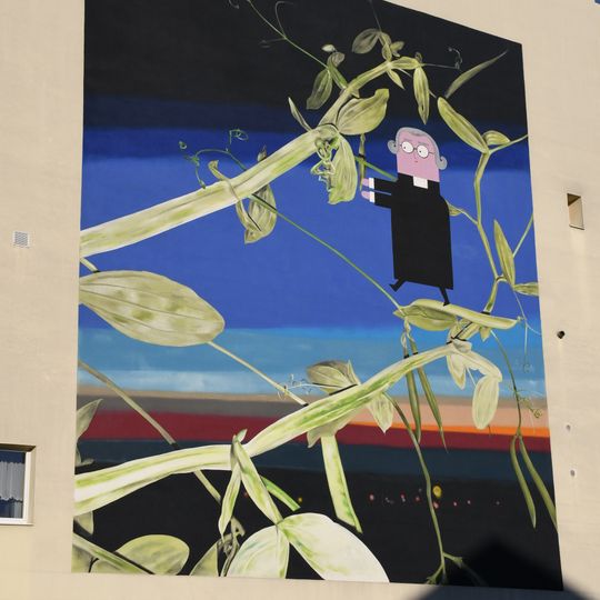 Mural Mendel kontroluje pokus