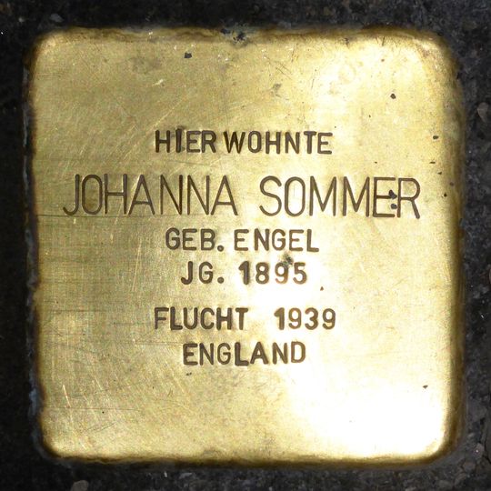 Stolperstein en memoria de Johanna Sommer