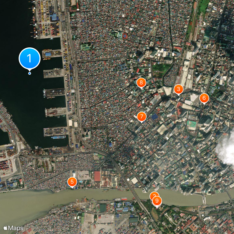 Port of Manila Map