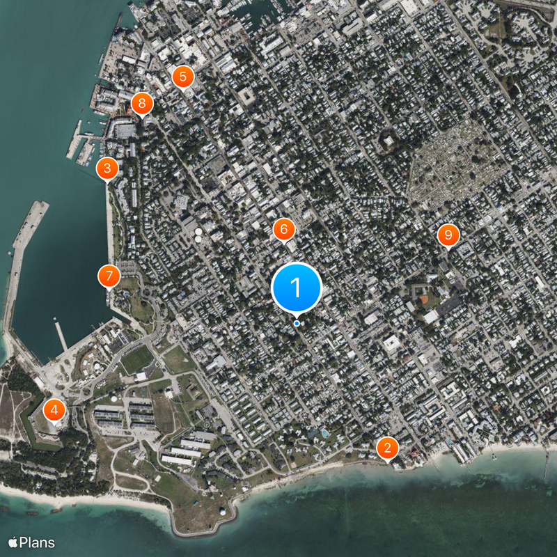 Ernest Hemingway House Kaart