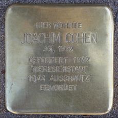 Stolperstein dedicated to Joachim Cohen