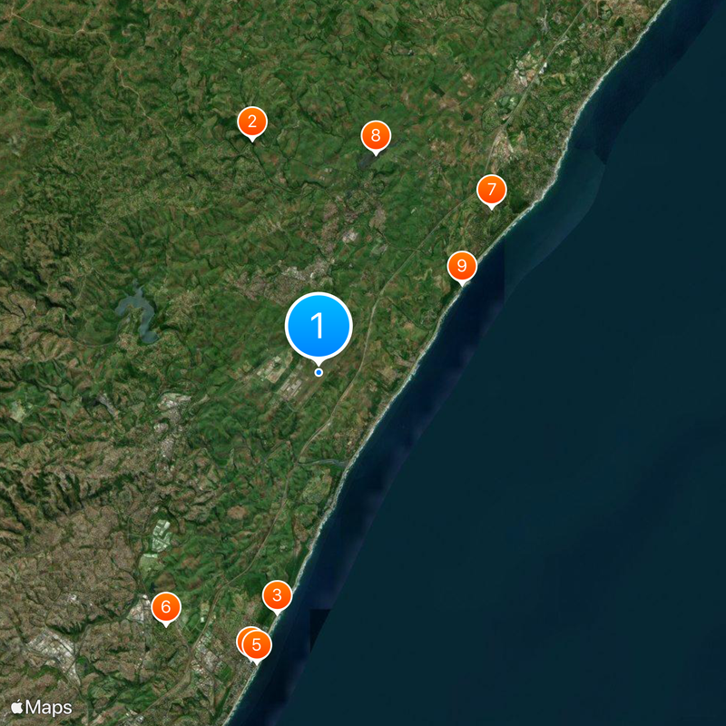 King Shaka International Airport Map