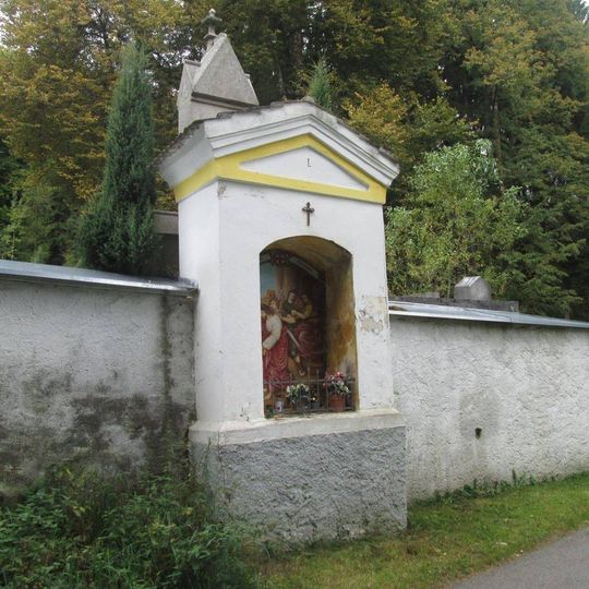 Kaplička na křížové cestě Lhenice - 1. zastavení