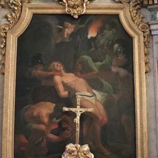 Saint Lawrence altar of Église Saint-Symphorien de Gy