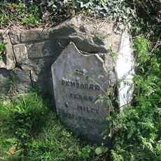 Milepost near Hill Mountain