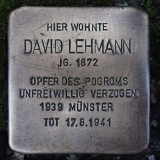 Stolperstein dedicated to David Lehmann