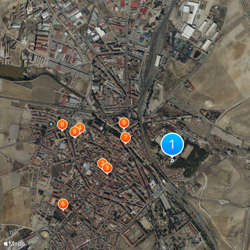 Castle of La Mota Map