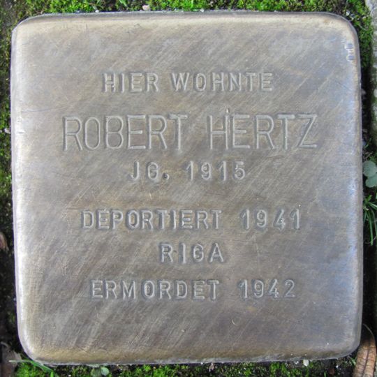 Stolperstein dedicated to Robert Hertz