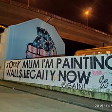 Sorry mumi'm painting walls illecally now