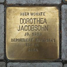 Stolperstein à la mémoire de Dorothea Jacobsohn