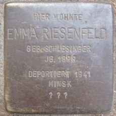 Stolperstein dedicated to Emma Riesenfeld