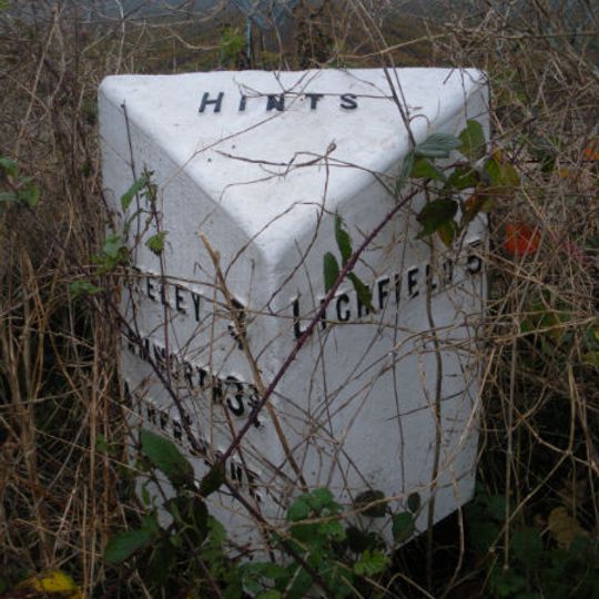 Milepost, Rock Hill, NW of Hints, just E of lane to quarry