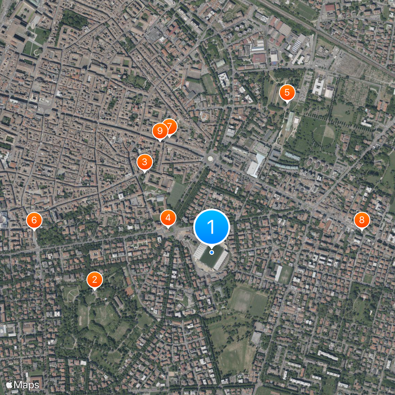 Stadio Ennio Tardini Map