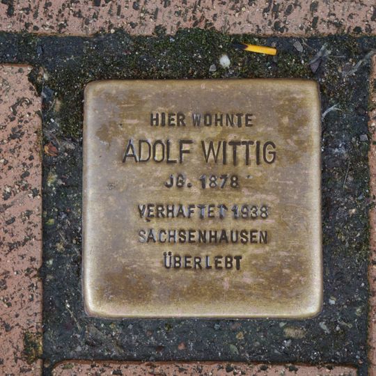 Stolperstein en memoria de Adolf Wittig