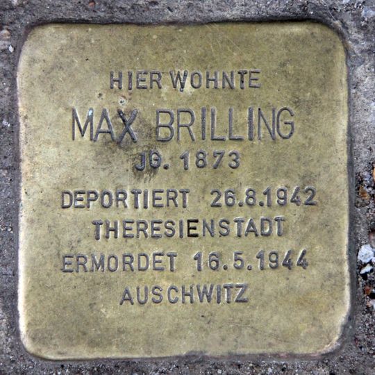 Stolperstein dedicated to Max Brilling