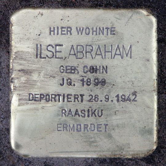Stolperstein dedicated to Ilse Abraham