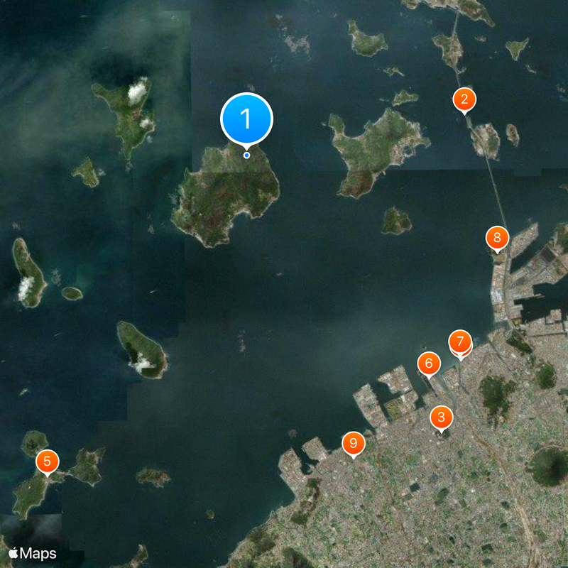 Shiwaku Islands Map