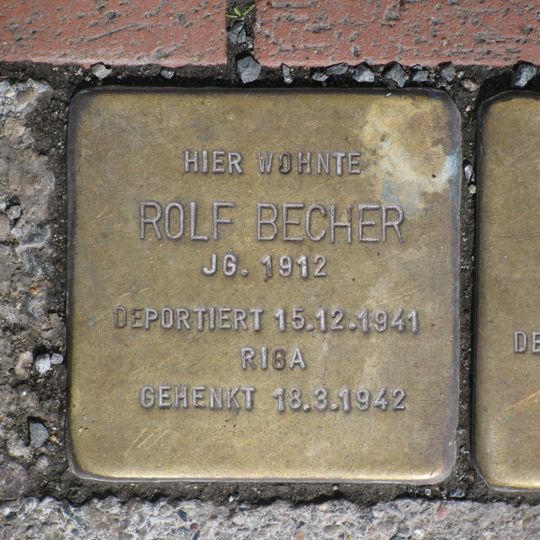 Stolperstein en memoria de Rolf Becher