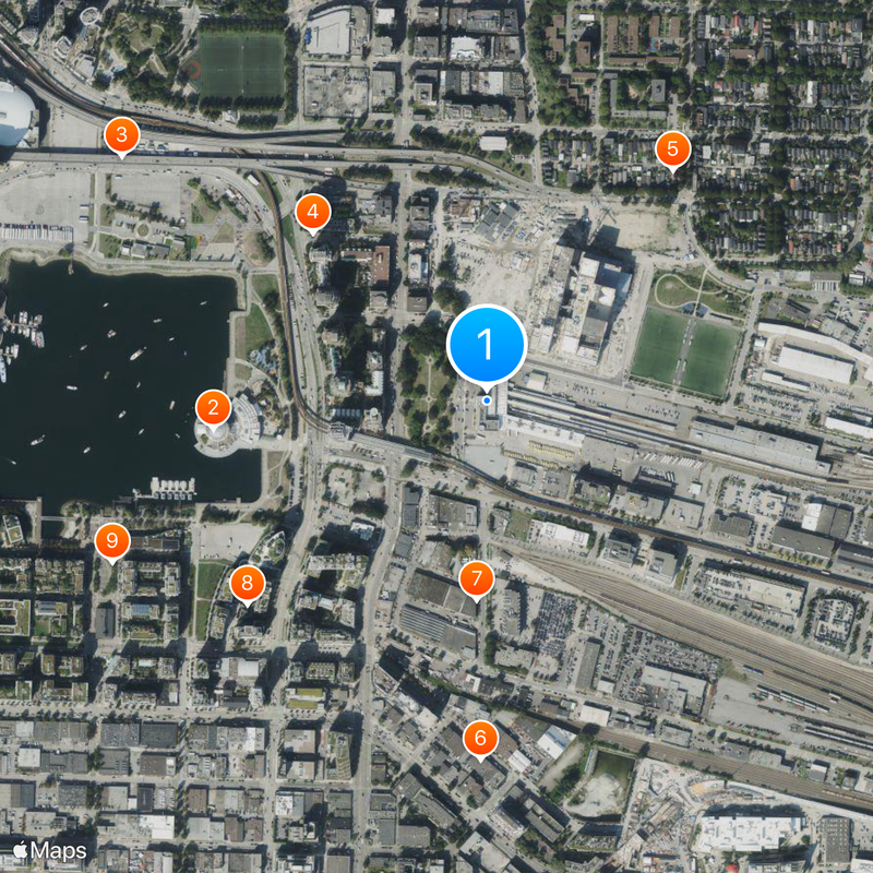 Pacific Central Station Map
