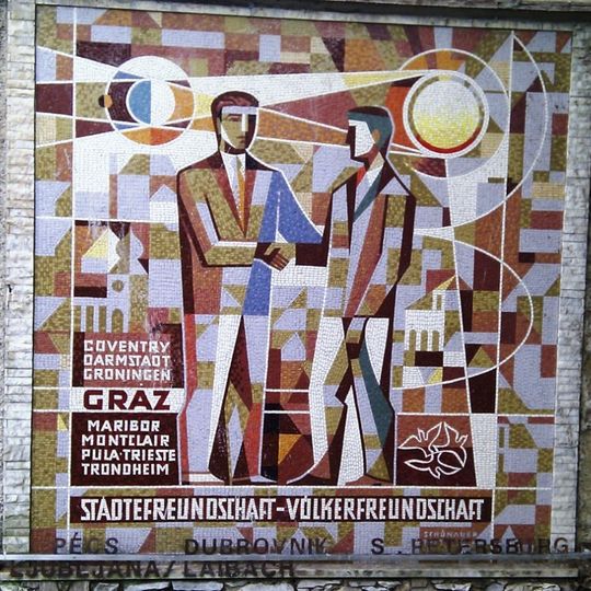 Steinmosaik Städtefreundschaft-Völkerfreundschaft