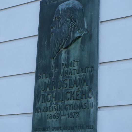 Pamětní deska Jaroslava Vrchlického v Klatovech