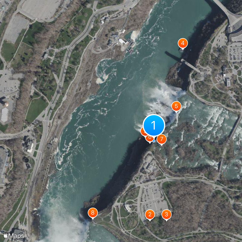 Bridal Veil Falls Karte