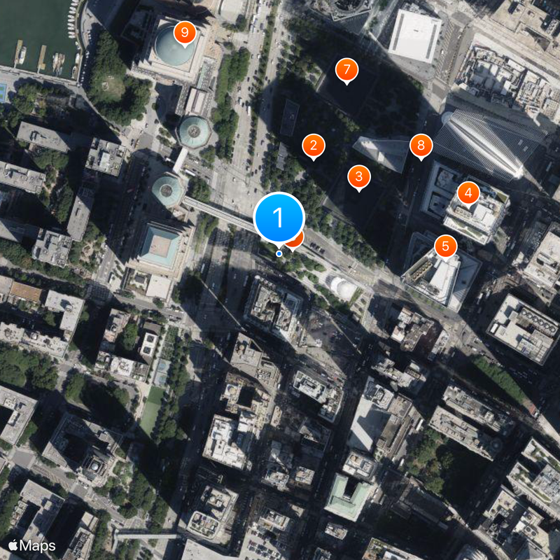 America's Response Monument Kaart