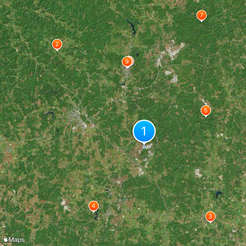 Area code 740 Map
