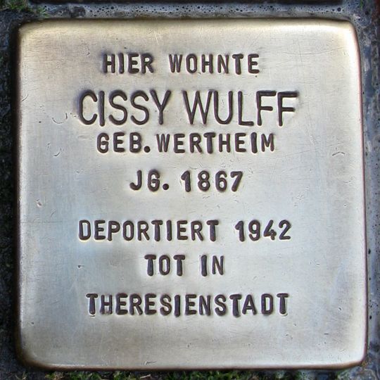 Stolperstein em memória de Cissy Wulff