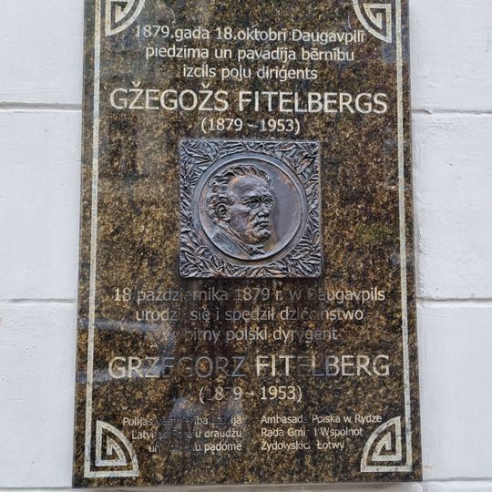 Commemorative plaque to Grzegorz Fitelberg