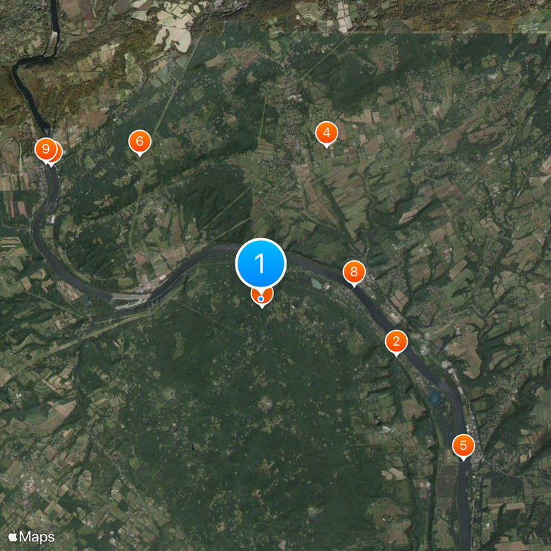 Ringing rocks Map
